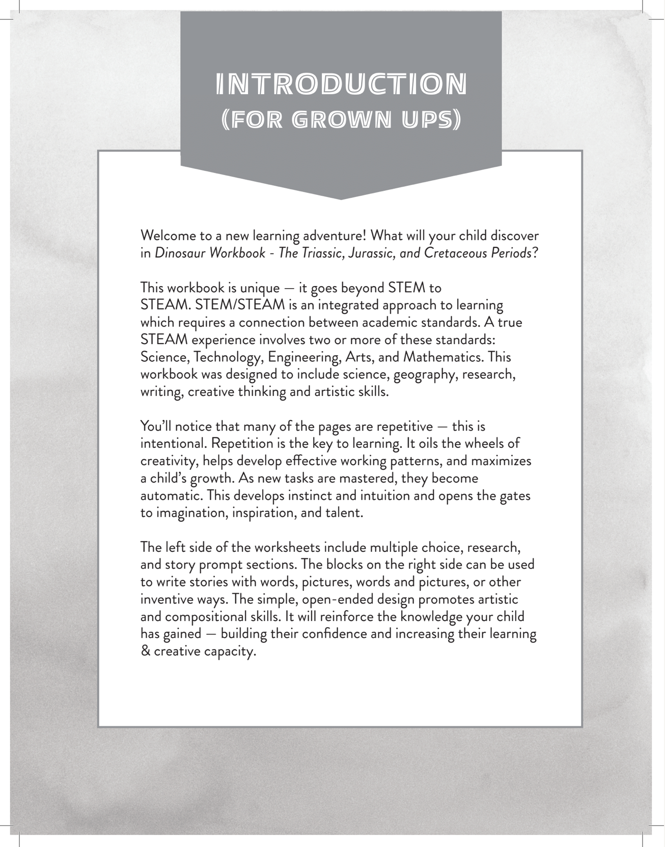 Dinosaur Workbook, The Triassic, Jurassic, and Cretaceous Periods, Ages 8-11